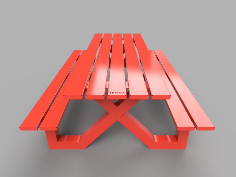 Stalen picknicktafel