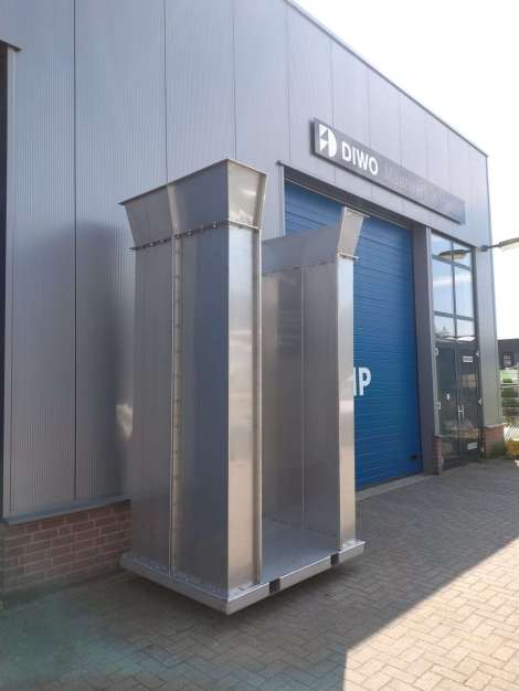 Palletsorteerder gemaakt van RVS, dubbelzijdige aanvoer